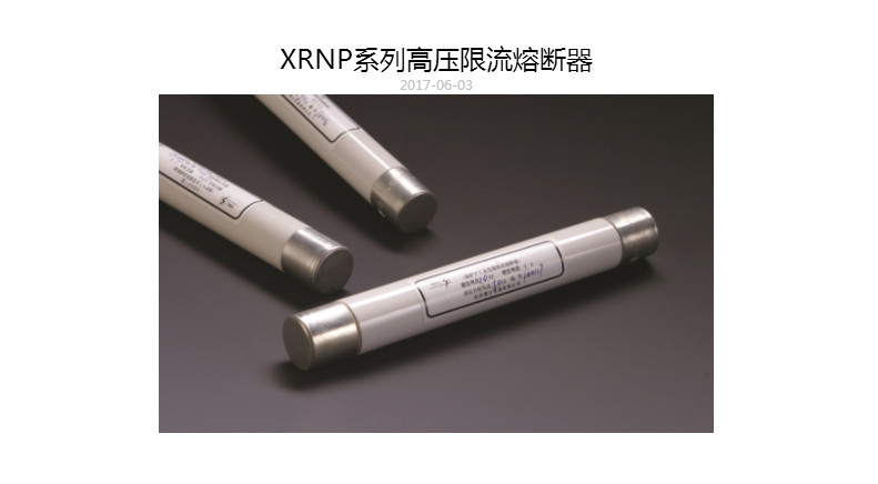 XRNP系列高压限流熔断器
